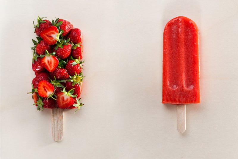 glaces 100% naturelles emkipop fraises